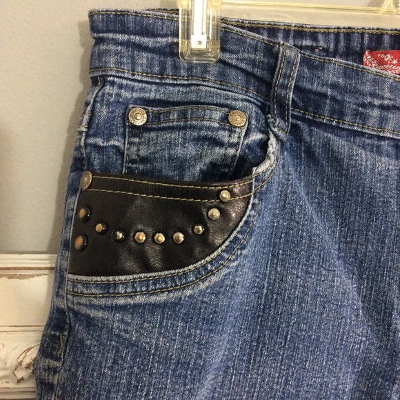 Cos Jean Capris leather stud Jeans Roll Hem 6P cuffed Citizens of Humanity - Picture 3 of 7